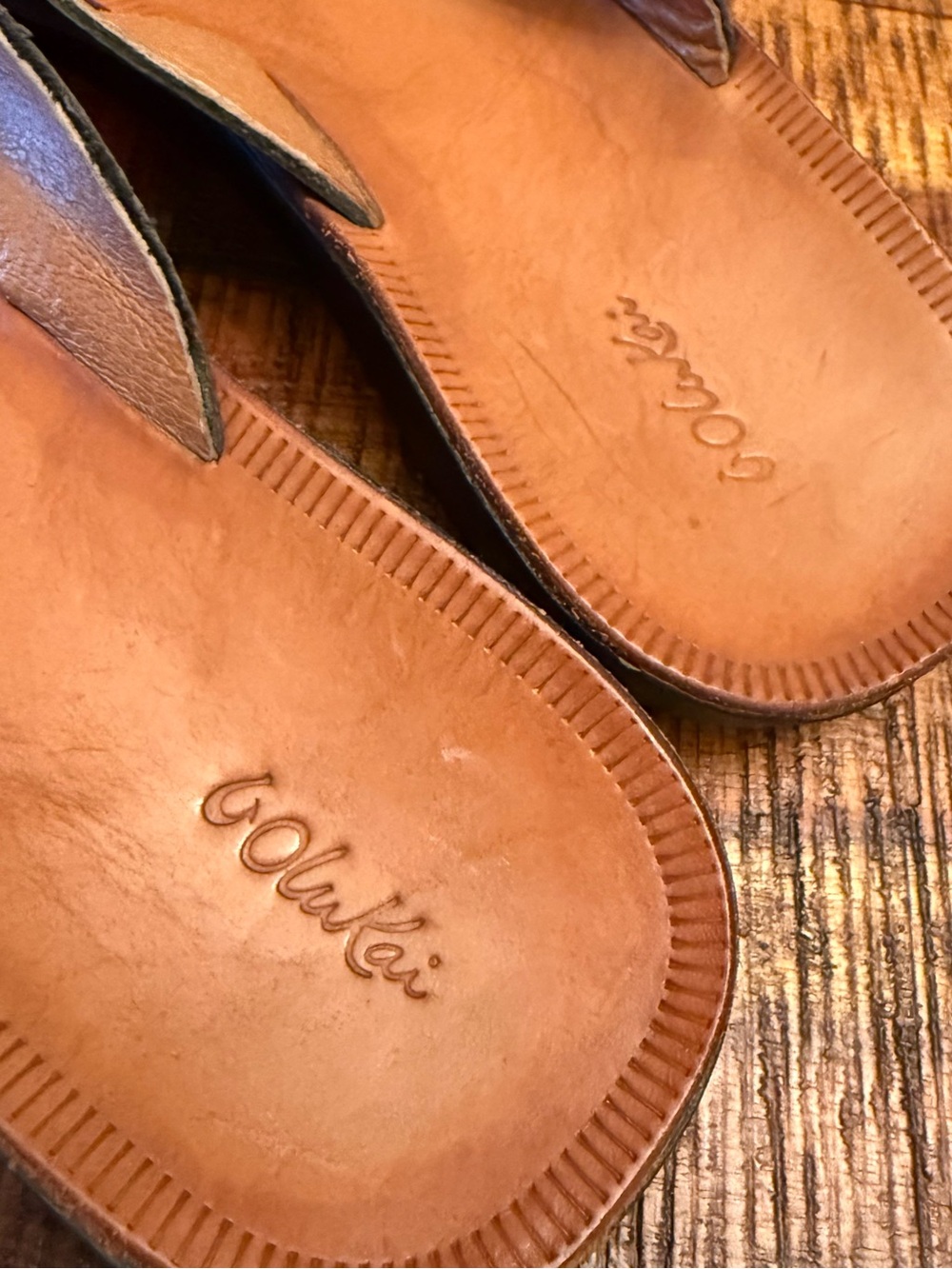 OluKai Loea Women’s Size 8 Black Leather Thong Sandals Flip Flops EU 38 - Picture 6 of 7